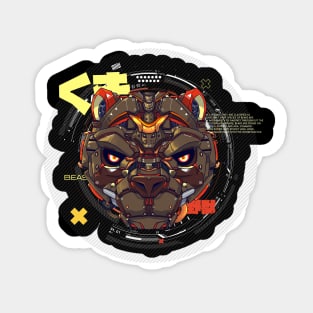 Mecha fire Bear Sticker